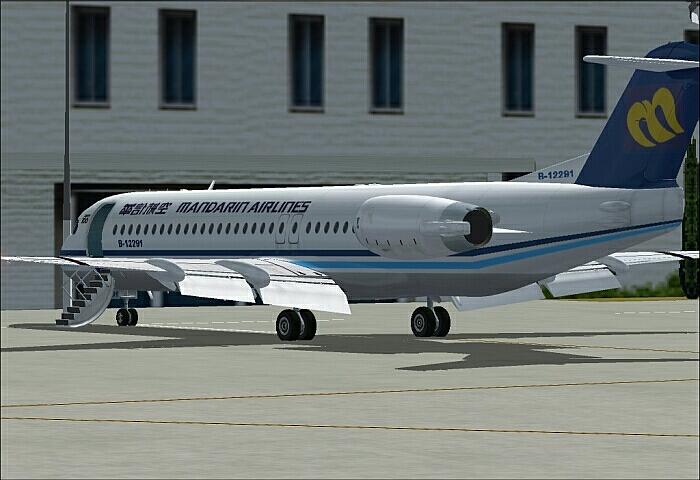 Project Fokker F100 Textures Repaint For Mandarin Airlines Tay650-15 Model Dpd Model By Er