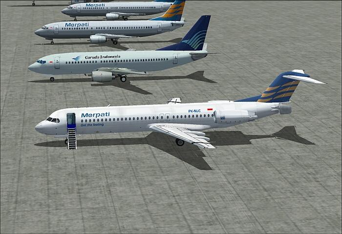 Project Fokker F100 Textures Repaint For Merpati Tay650-15 Model Dpd By Erez Werber Repain
