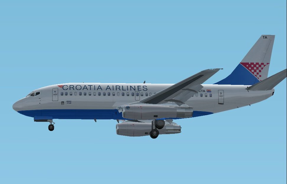 Fs2002 Croatia Airlines Boeing 737-230 Adv Fs2002 Croatia Airlines Textures Repaint For Ye