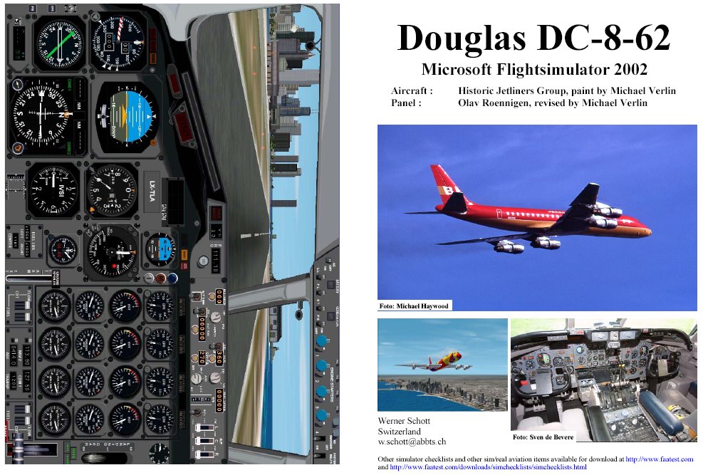 Fs2002 Manual/Checklist Douglas Dc-8-62
