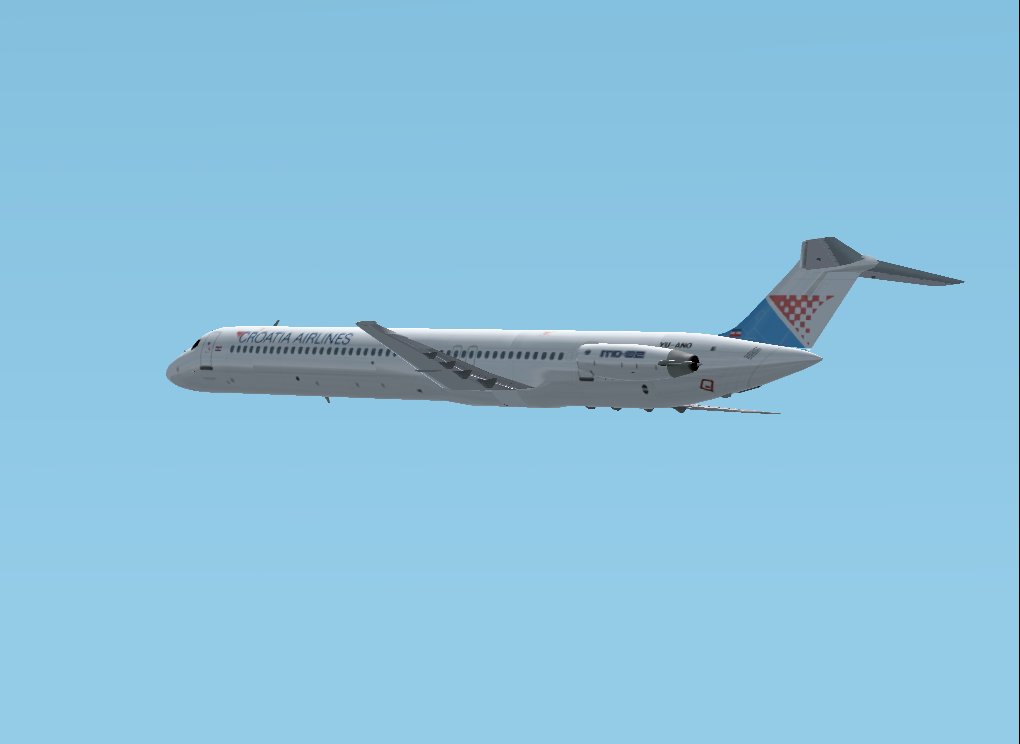 Fs2002 Croatia Airlines Mcdonnell Douglas Md-82 Textures Exclusively For Use With The Doug