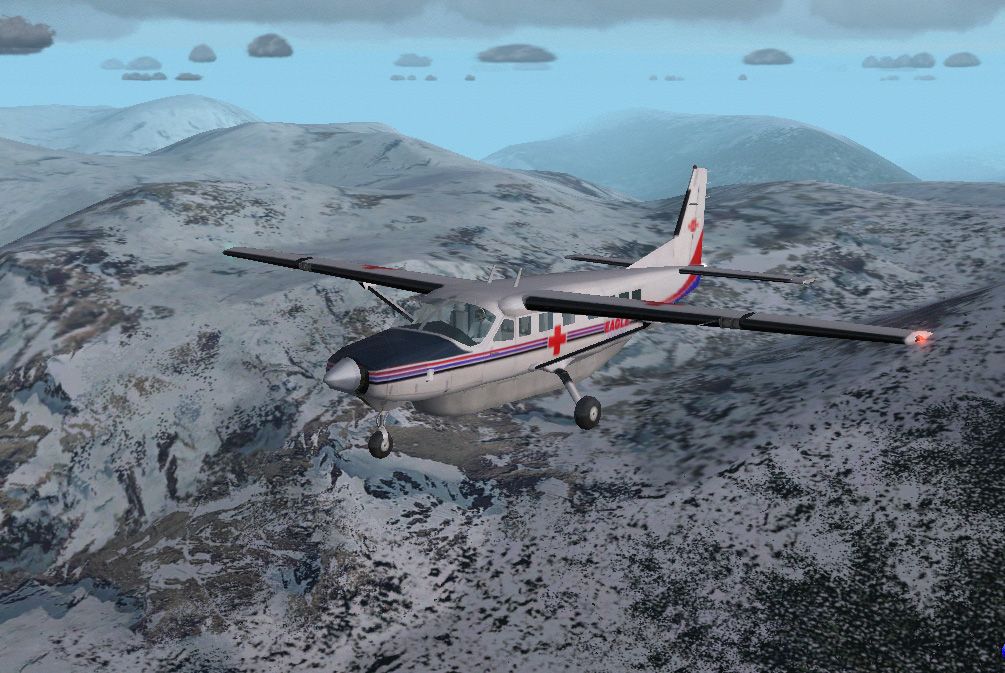 Fs2002 Cessna 208B Caravan - Eagle Air Charter Medivac A Textures Repaint Of The Default C