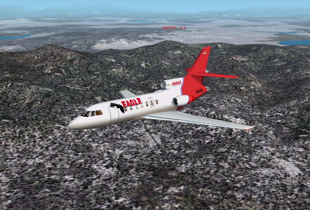 Fs2002 Dassault Falcon 50 - Eagle Air Charter A Textures Repaint Of The Falcon 50 In The C