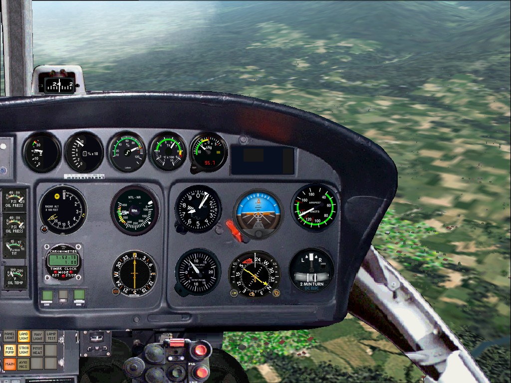 Fs2002 Eurocopter/Aerospatiale As350 Ecureuil/Squirrel Panel Light Version