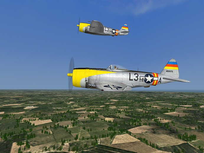 Cfs3 Republic P-47D-25 Thunderbolt Of The 512Th Fighter Squadron, 406Th Fighter Group, Usa