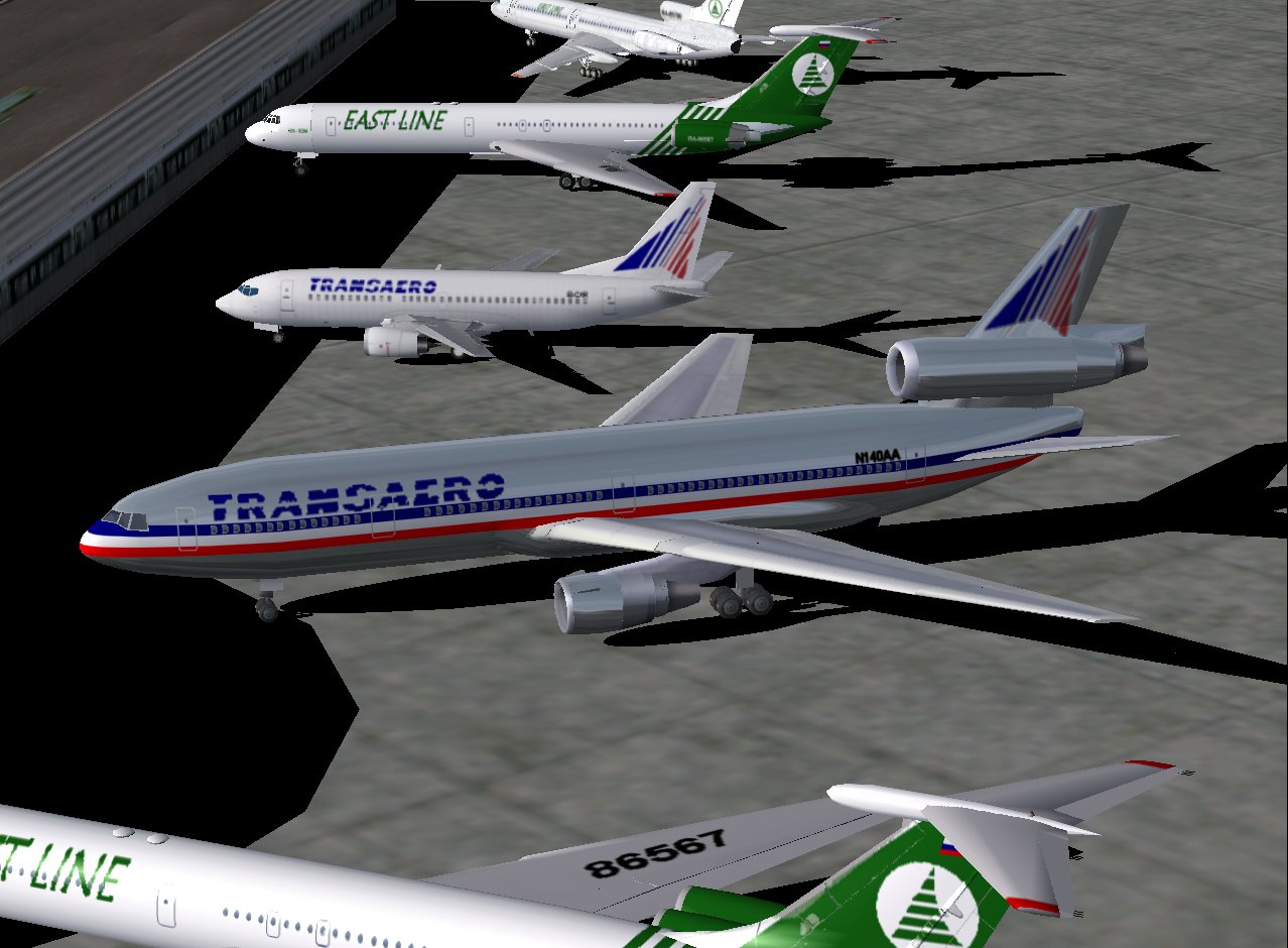 Transaero Textures For The Mcdonnell-Douglas Dc-10 By Fspainter, Registration N140Aa