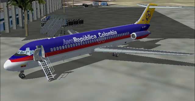 Fs2002 Aerorepública Colombia Douglas Dc-9, Hk-4084-X
