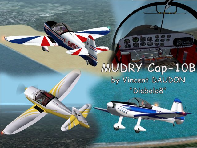 Mudry Cap-10B For Fs2002 Two Seats French Aerobatic Plane — 1