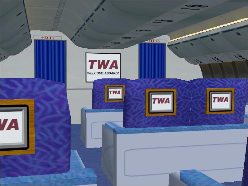 Fs2002 Trans World Airlines Boeing 777-236Er, Registration N765Tw In The Old Twa Paint Sch