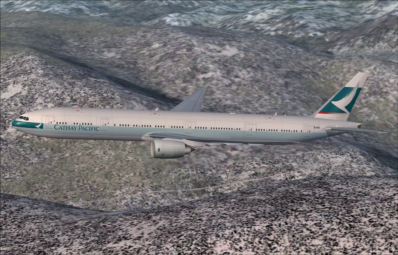 Cathay Pacific Boeing 777-300 A Textures Repaint For Meljets (Www.meljet.com) Wonderfull 7