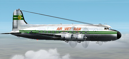 Fs2002 Air Viet Nam Douglas Dc-4 Textures Exclusively Registration Xv-Nui Air Viet Nam Was