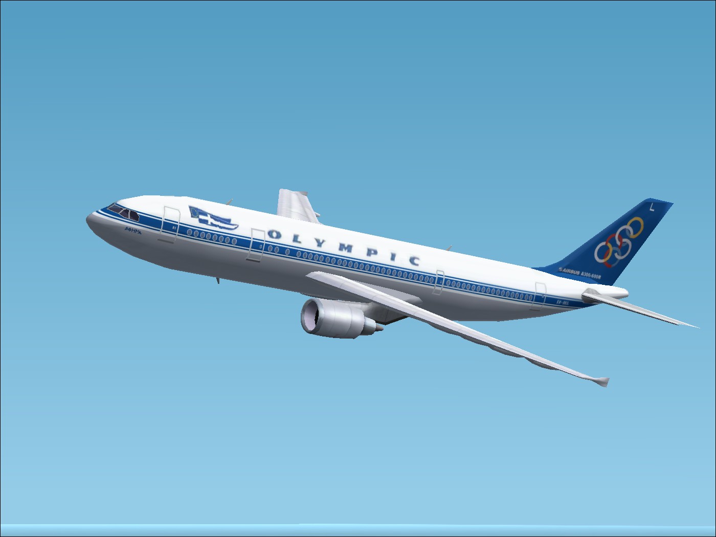 This Olympic Airways Livery Textures Repaint Was Based On The Fsp A300 Model