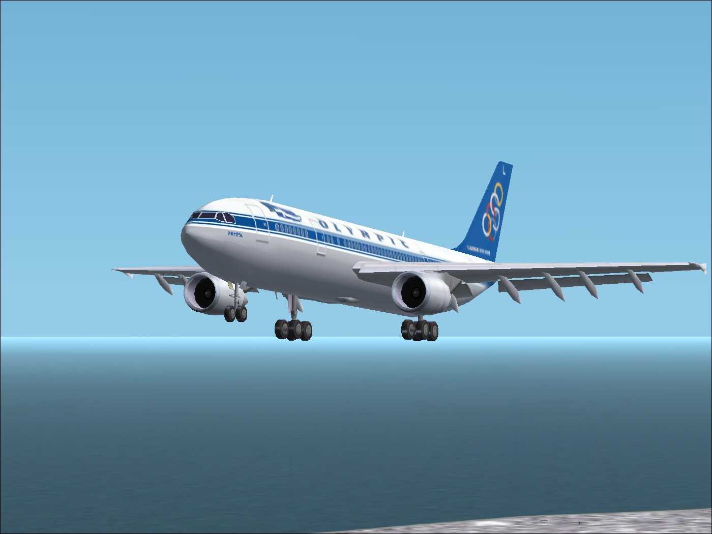 This Olympic Airways Livery Textures Repaint Was Based On The Fsp A300 Model