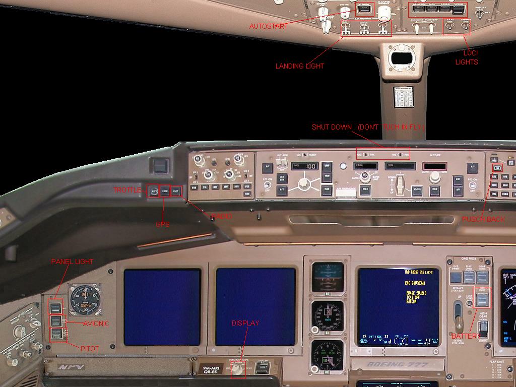 Fs2002 Photorealistic Panel For Boeing 777 By Gennaro Maddaloni