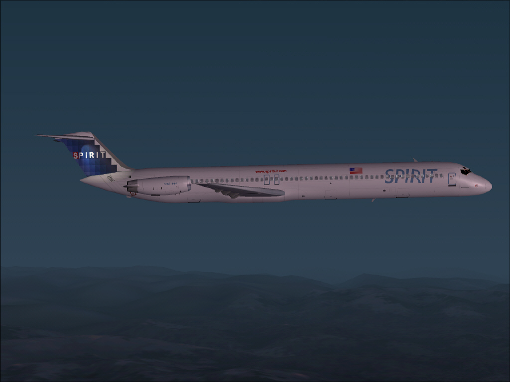 Flightfx / Stewart-Global Aircraft Mcdonnell Douglas Md82 Spirit Airlines N821Nk Fs2002 Co