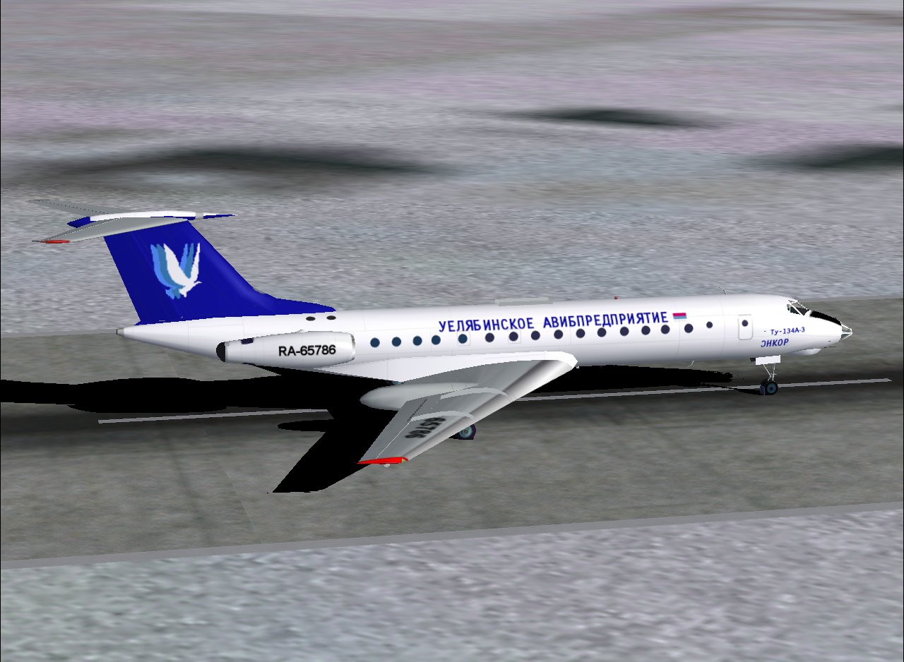 Chelyabinsk Airlines Textures For The Beautiful Tupolev Tu-134A-3 By George Sukhykh, Regis
