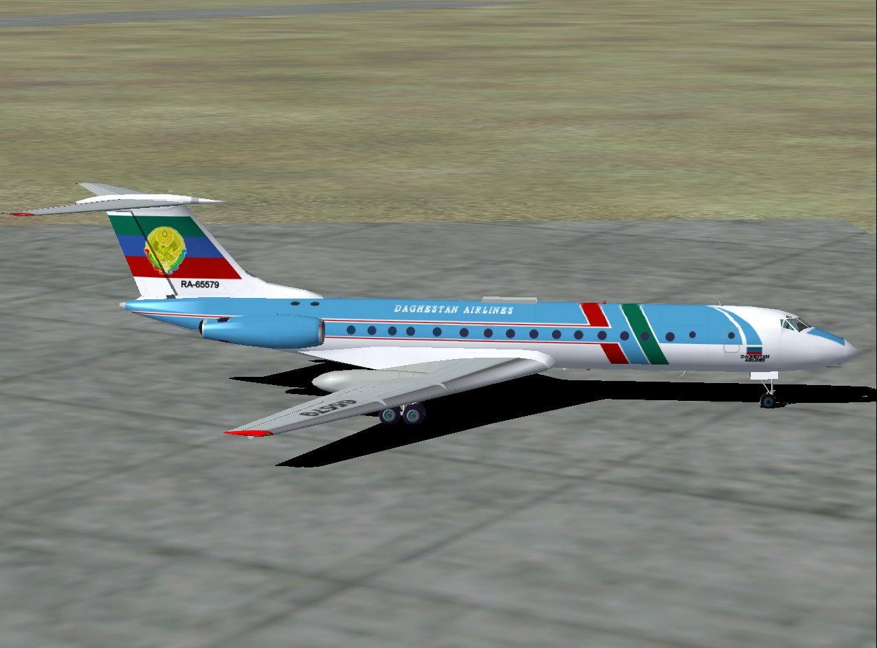 Daghestan Airlines Textures For The Beautiful Tupolev Tu-134B-3 By George Sukhykh, Registr