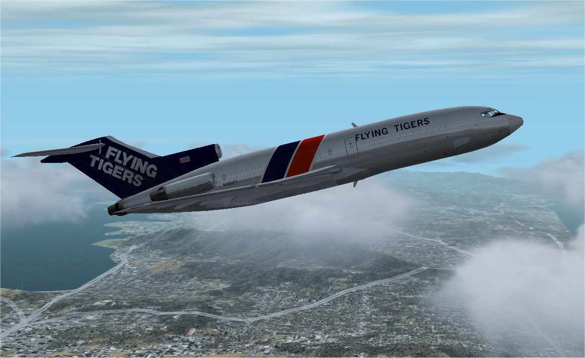 Fs2002 Captain Sim Legendary 727-100 Flying Tigers 727-23(F) Repaint