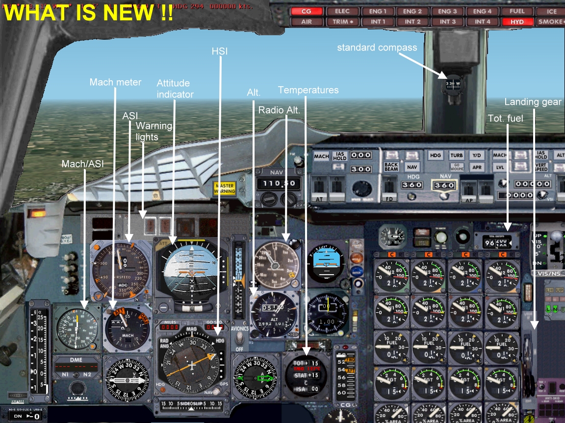Fs2002 Concorde Real Panel For Use With Projetmach2 Of Fsfrance