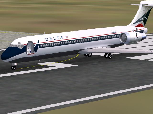 Fs2002 - Boeing 717 In Delta Airlines/Old Livery Textures Exclusively - Requires Nathan Te