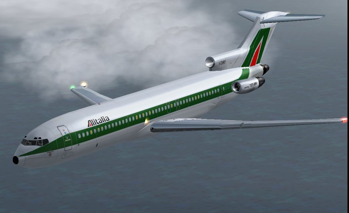 Exclusively Fs2002 Boeing 727-200 Alitalia I-Dirf (Citta Di Lucca) Exclusively Textures