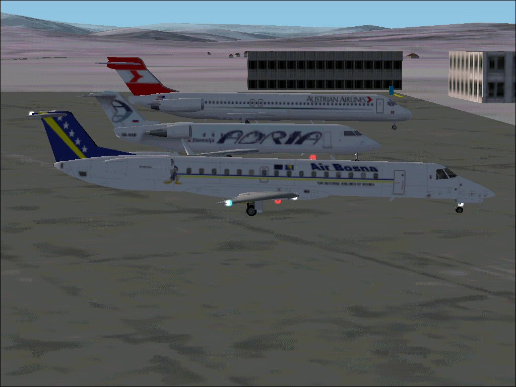 Fs2000 Luxair Erj-145 Luxair Erj-145 Lx-Lgu Circa 2001