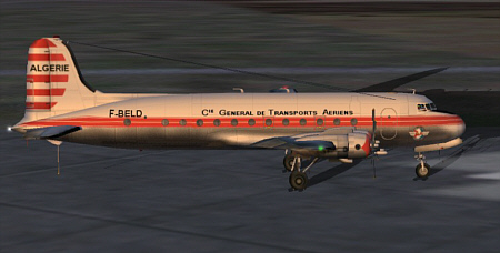 Fs2002 Cgta-Air Algerie Douglas Dc-4 Textures Exclusively Registration F-Beld The Airline