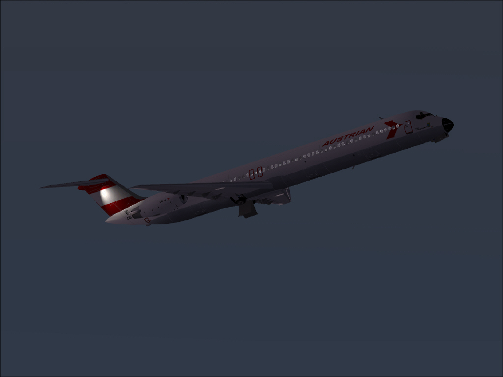 Flightfx / Stewart-Global Aircraft Mcdonnell Douglas Md80 Austrian Airlines Old Colours Oe