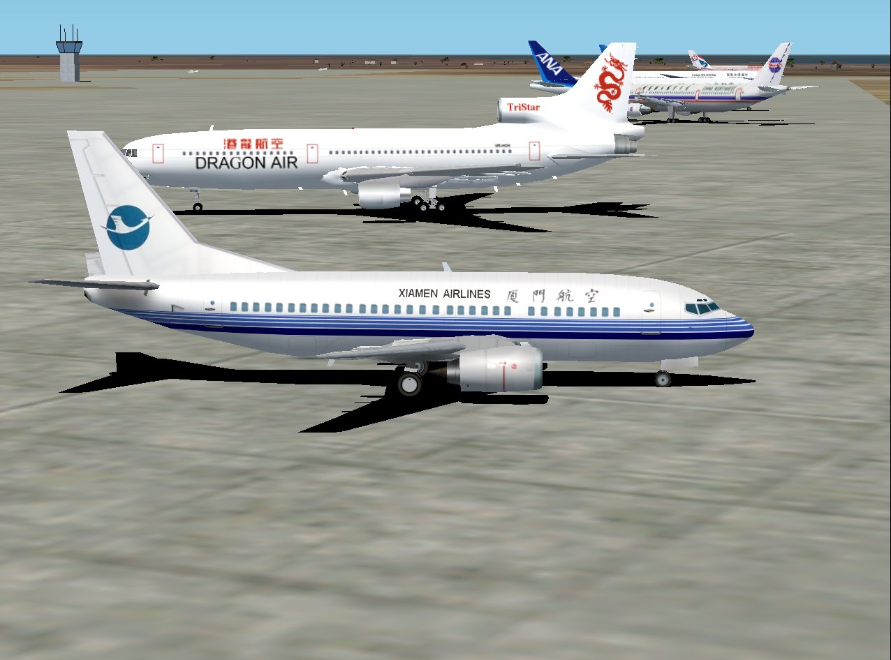 Ai Aardvarks Boeing 737-500 In China Xiamen Airlines Livery, With 32-Bit Reflective Textur