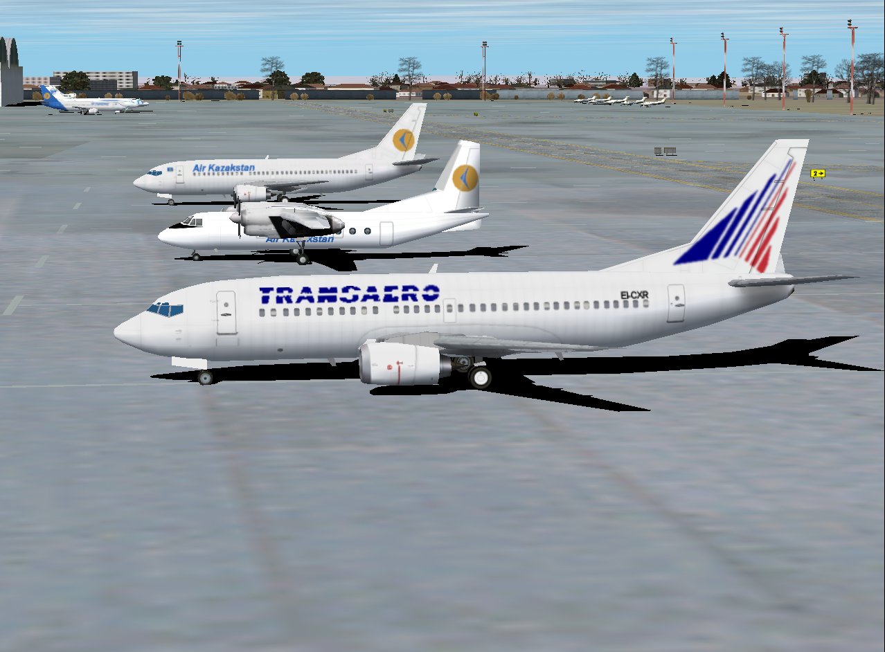 Transaero Textures For The Boeing 737-300 By Ai Aardvark, Registration Ei-Cxr; And Comes W