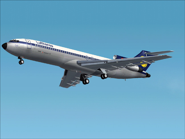 This Is A Textures Repaint Of Ffx/Sga Boeing 727 In The Colour Of Lufthansa (Krefeld)