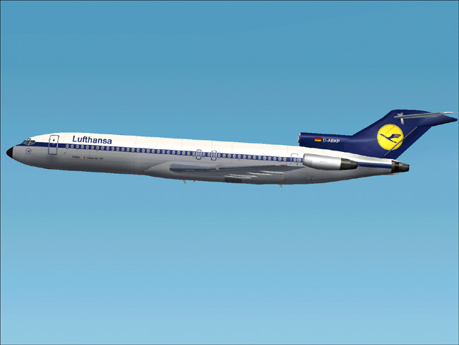 This Is A Textures Repaint Of Ffx/Sga Boeing 727 In The Colour Of Lufthansa (Krefeld)