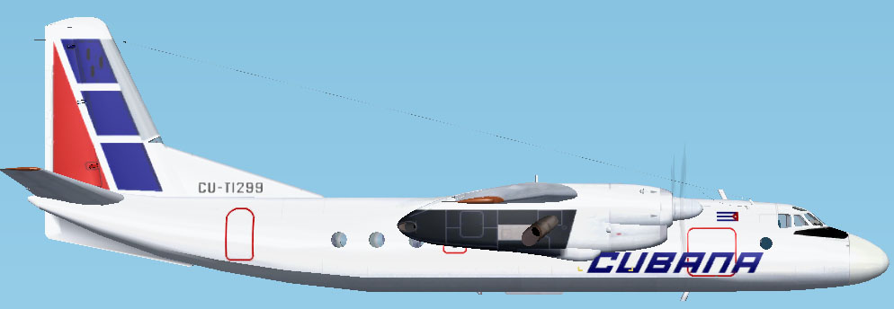 Fs2002 Cubana De Aviacion Antonov-24B Cubana De Aviacion Textures Repaint Of Dimitri Sambo