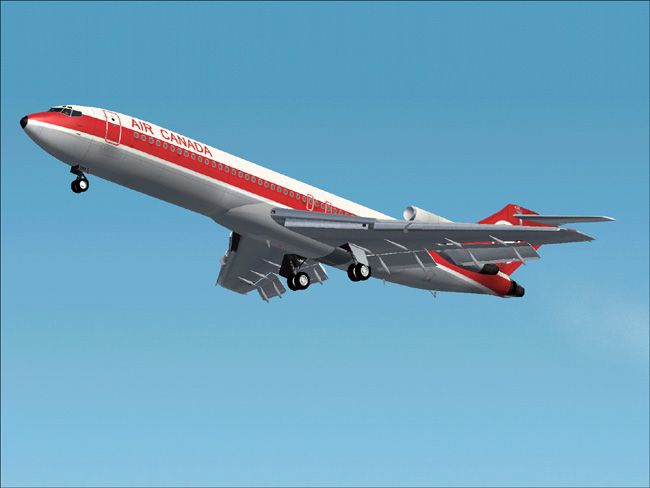 This Is A Textures Repaint Of Ffx/Sga Boeing 727 In The Colour Of Air Canada