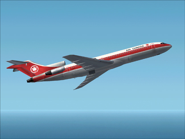 This Is A Textures Repaint Of Ffx/Sga Boeing 727 In The Colour Of Air Canada Old Colours