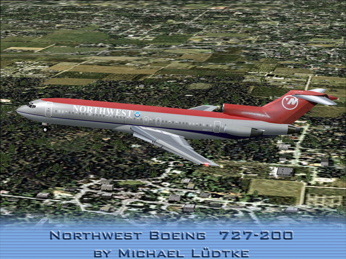 Fs2002 Northwest B727-200