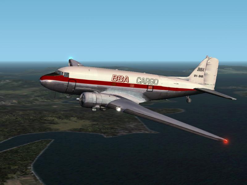 Fs2002 Douglas Dc-3 Bba Cargo Vh-Bab A Dc-3 In The Colours Of Bba Cargo, Registration Vh-B
