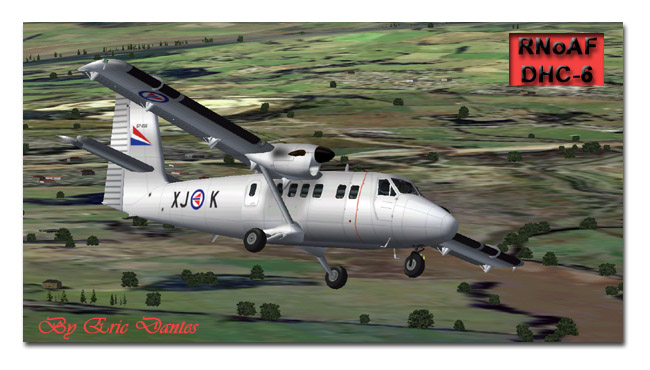 Fs2002 Dhc-6 Royal Norwegian Air Force 719 Sq.this Is A Textures Repaint Of Eric Dantes Dh