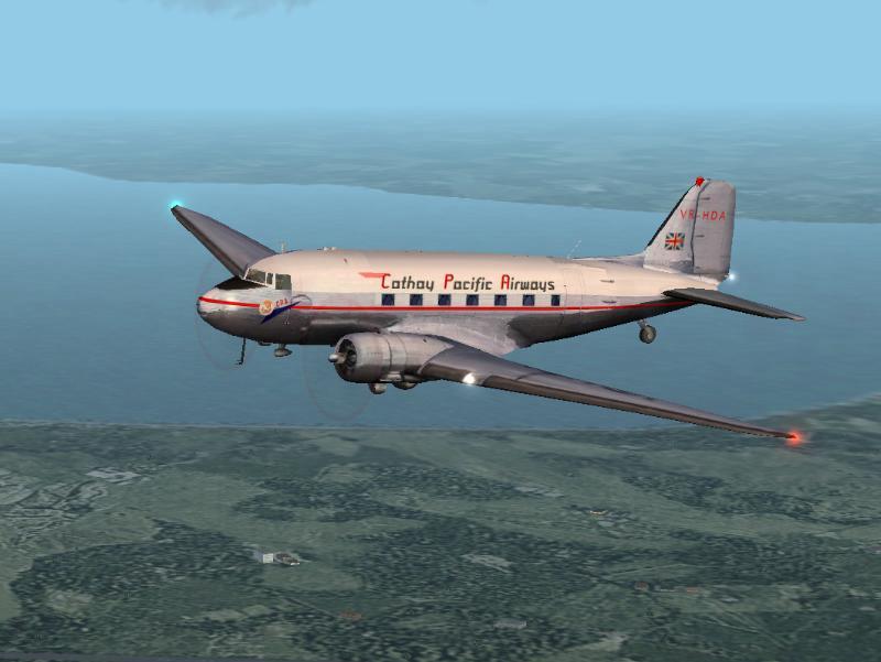 Fs2002 Douglas Dc-3 Cathay Pacific Nikki Vr-Hda The Dc-3 Nikki Was The Second Aircraft To — 1