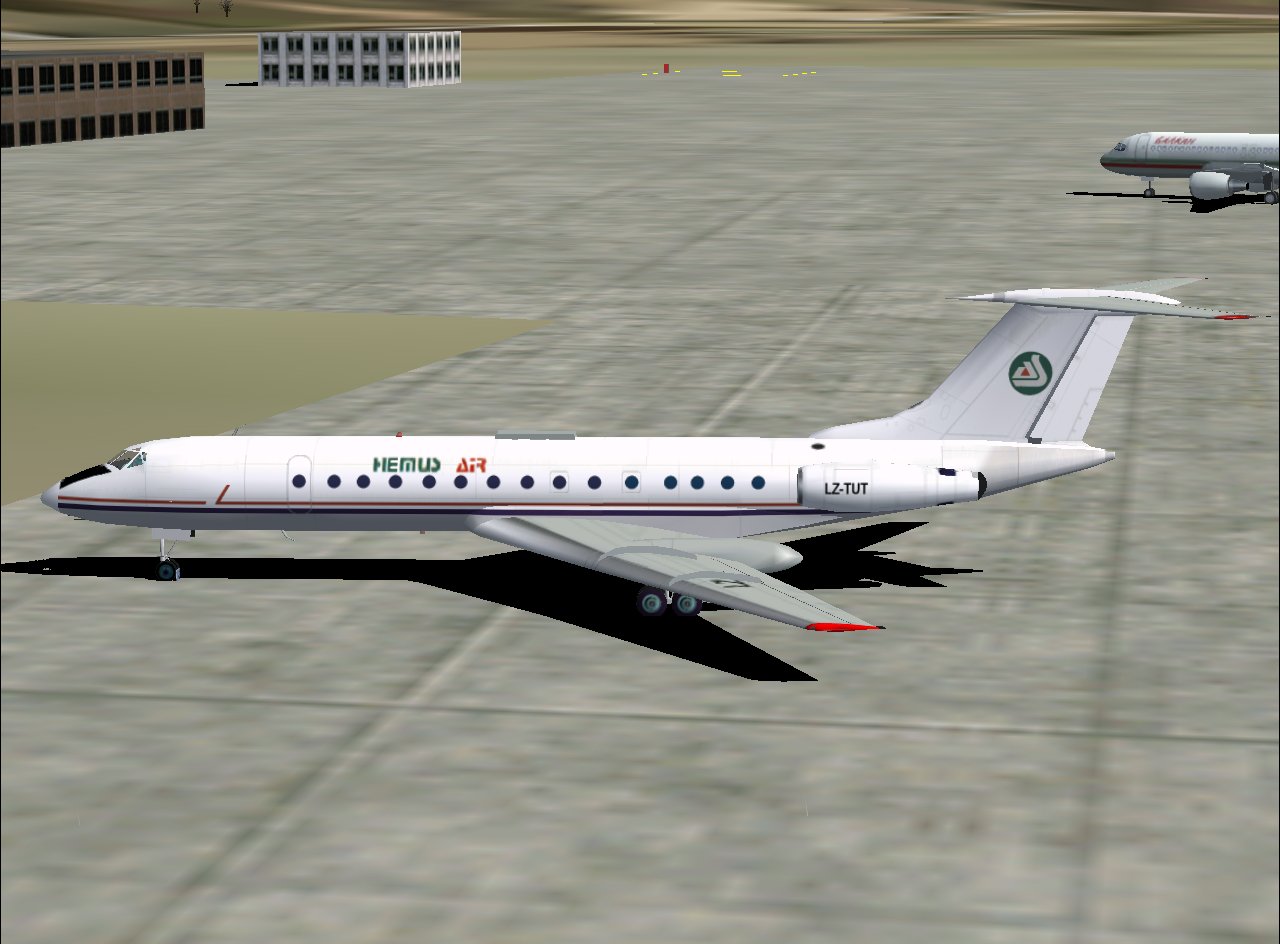 Fs2002 Hemus Air Textures For The Beautiful Tupolev Tu-134B-3 By George Sukhykh, Registrat