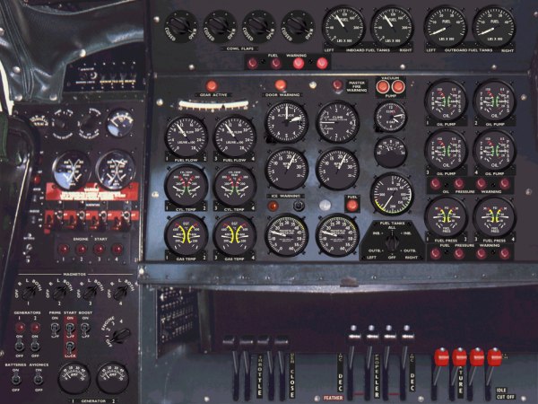 Fs2002 Lockheed Constellation Panel For Use With All Civil (L-049, L-749, L-1049, L-1649)