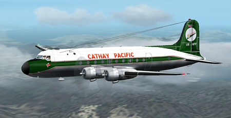 Fs2002 Cathay Douglas Dc-4 Textures Exclusively Registration Vr-Hff (60S Livery) Cathay Pa