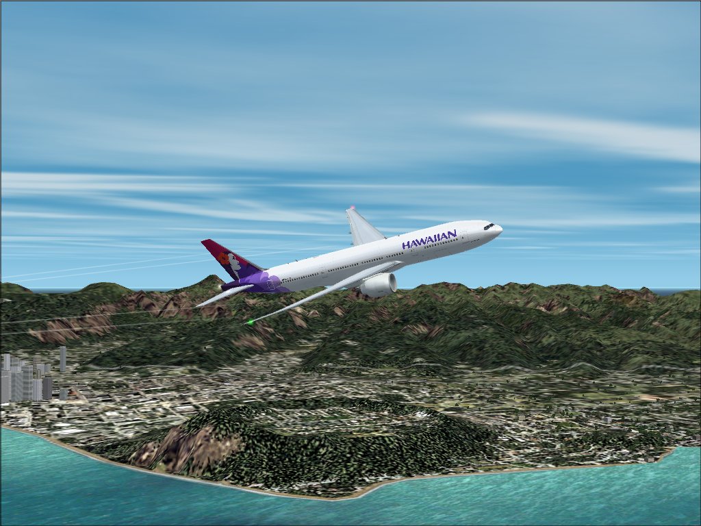 Meljet Boeing 777-200 (Fictional) Hawaiian Airlines Textures Repaint Boeing 777-200 For Fs