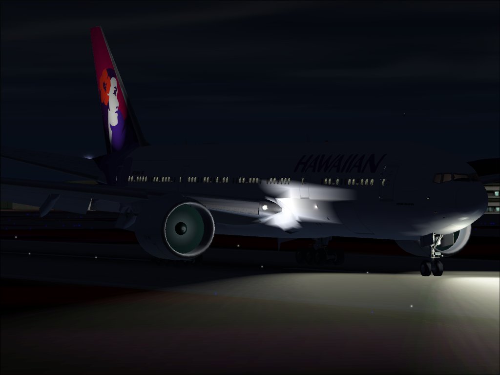 Meljet Boeing 777-200 (Fictional) Hawaiian Airlines Textures Repaint Boeing 777-200 For Fs