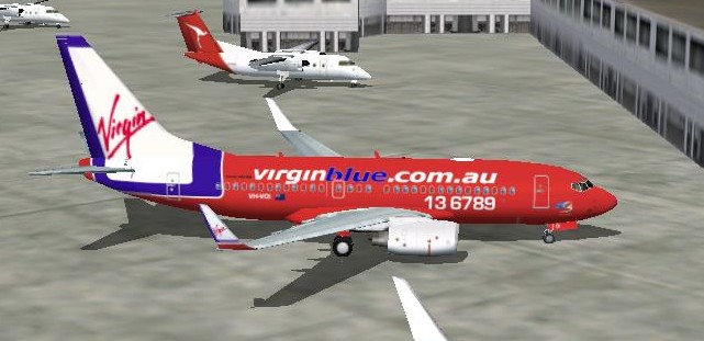 Fs2002 Virgin Blue B737-700 Australian Airline Virgin Blue Boeing 737-700.Made Using Fligh