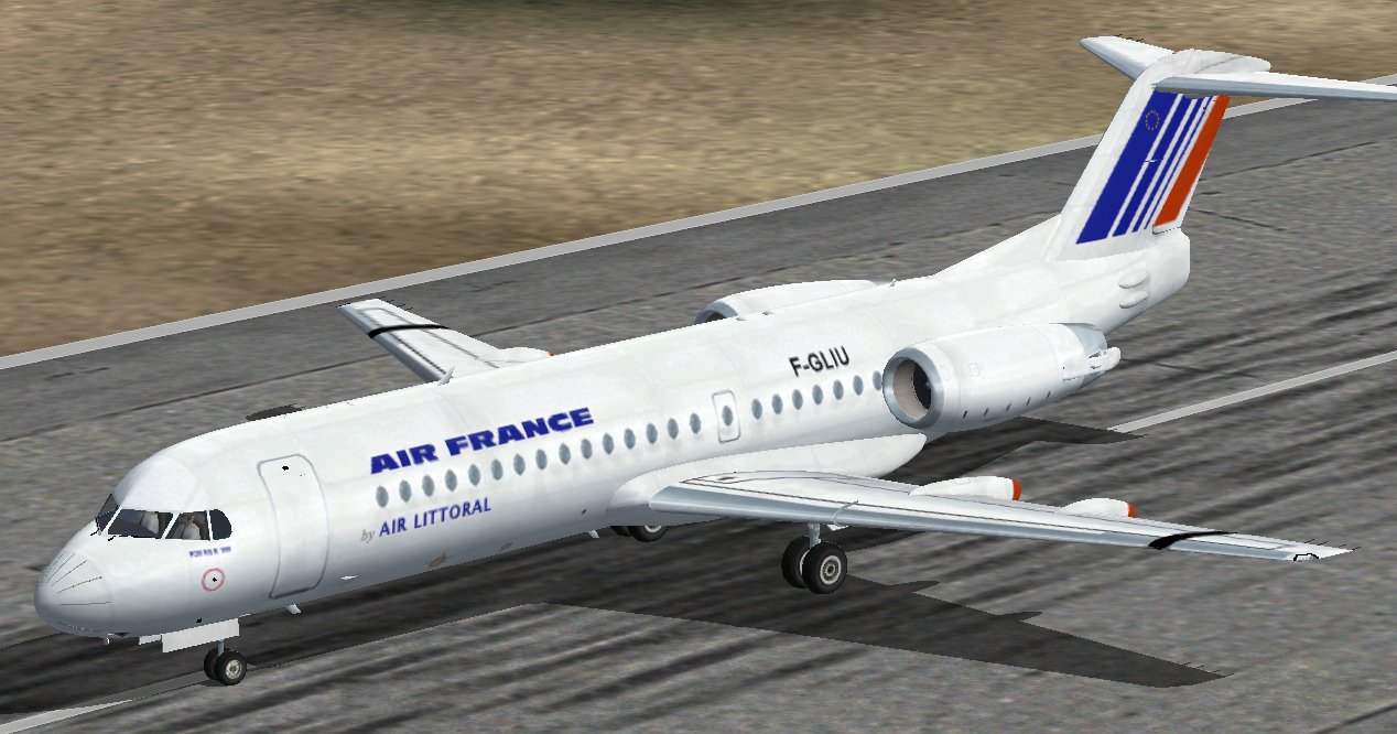 Fs2002 Project Fokker 70 Air France By Air Littoral Textures Repaint Of The Pf10070 Fokker