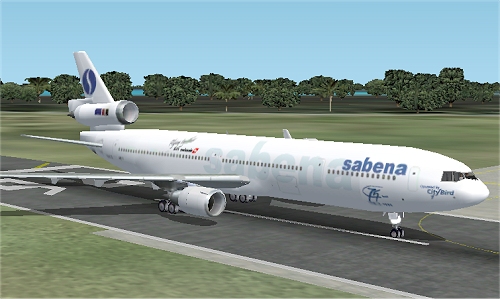 Fs2002 Mcdonnell Douglas Md-11 Sabena 75 Years Model, Animation And Master Textures By Csi