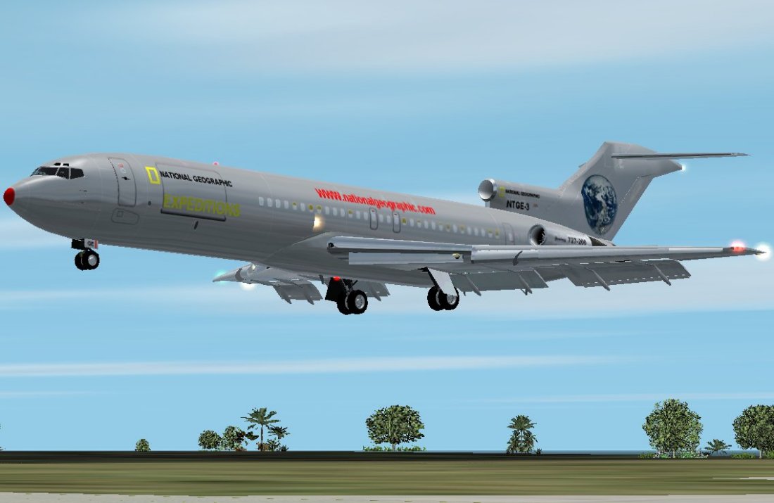 Exclusively Fs2002 Boeing 727-200 National Geographic Exclusively Textures