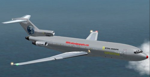 Exclusively Fs2002 Boeing 727-200 National Geographic Exclusively Textures
