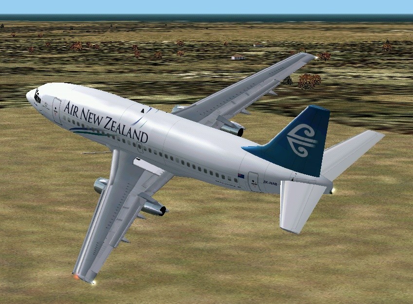 Fs2002 Air New Zealand 737-204 These Textures Represent The Final Livery Used While The 73